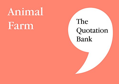 Animal Farm" study guide cover with a quotation mark illustration.