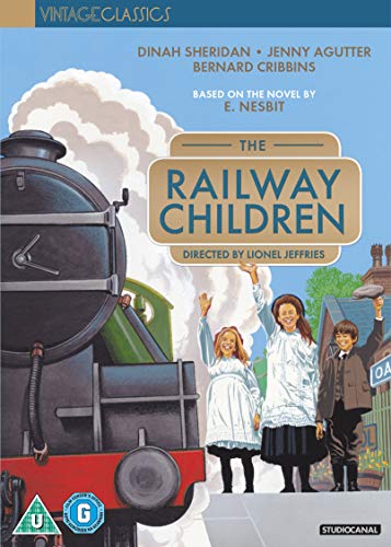 DVD cover for "The Railway Children" featuring children and a steam train.