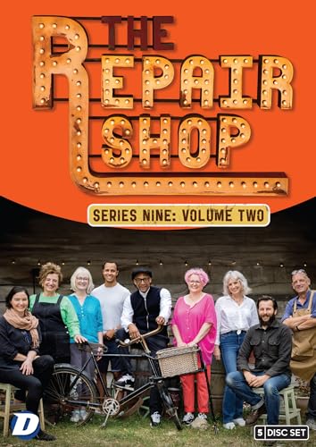 “The Repair Shop” Series 9 Volume 2 DVD cover with cast and bicycle.