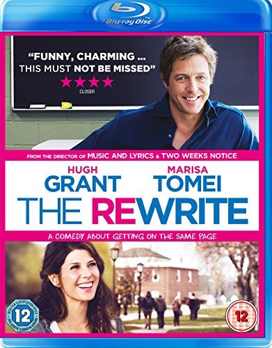 Blu-ray cover for "The Rewrite" featuring Hugh Grant and Marisa Tomei.