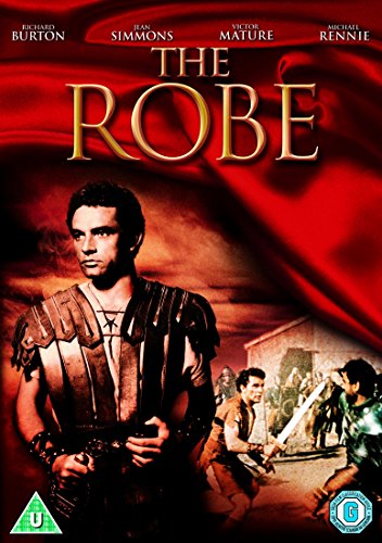 DVD cover for "The Robe" featuring a man in Roman armor.