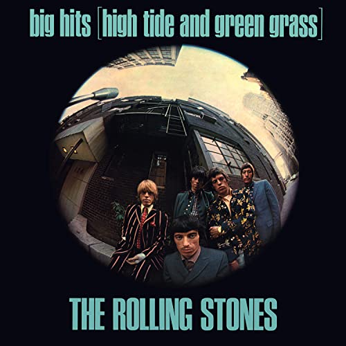 The Rolling Stones “Big Hits” vinyl album cover with band photo.
