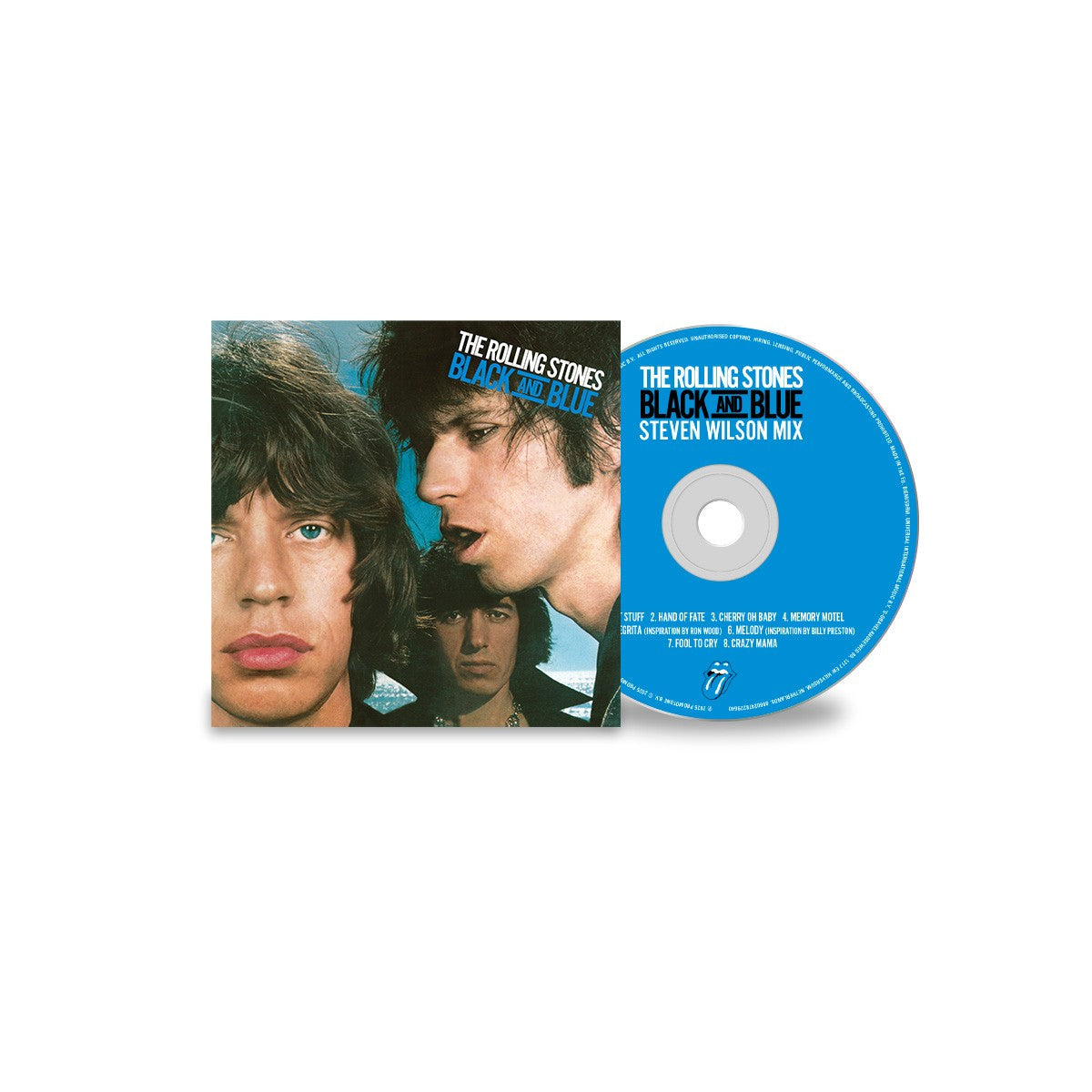 The Rolling Stones “Black and Blue” CD cover and disc image.