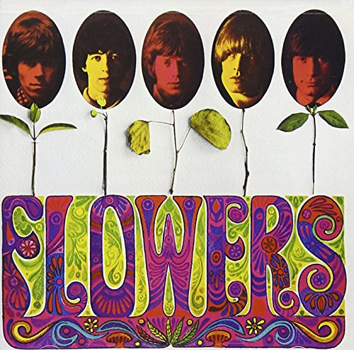 The Rolling Stones “Flowers” album cover with portraits in oval frames.