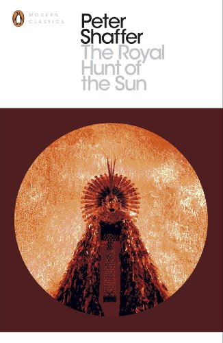 Book cover: "The Royal Hunt of the Sun" featuring a sun-haloed figure.