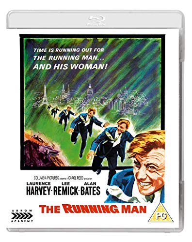 Blu-ray cover for "The Running Man" featuring a man running from pursuers.