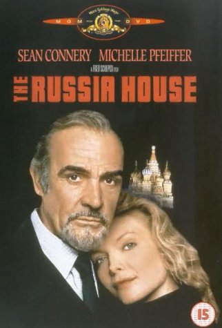 DVD cover for "The Russia House" featuring Sean Connery and Michelle Pfeiffer.