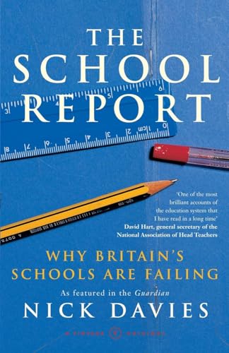 Book cover: "The School Report" with a ruler, pencil, and text.