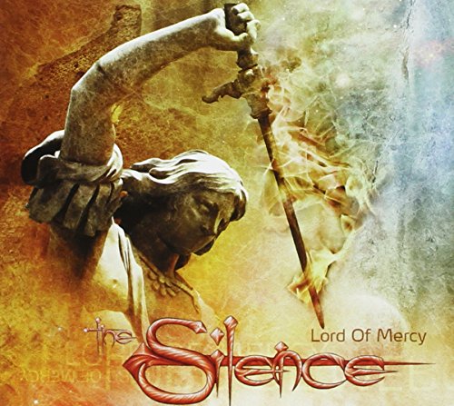 CD cover art: statue with sword, fiery background, and band logo.