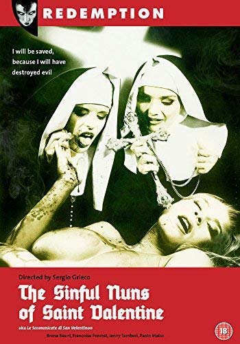 DVD cover: two nuns with a cross, and a woman lying below.