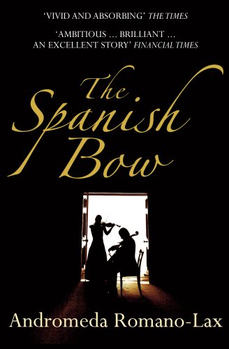 Book cover: "The Spanish Bow" with silhouetted musicians in a doorway.