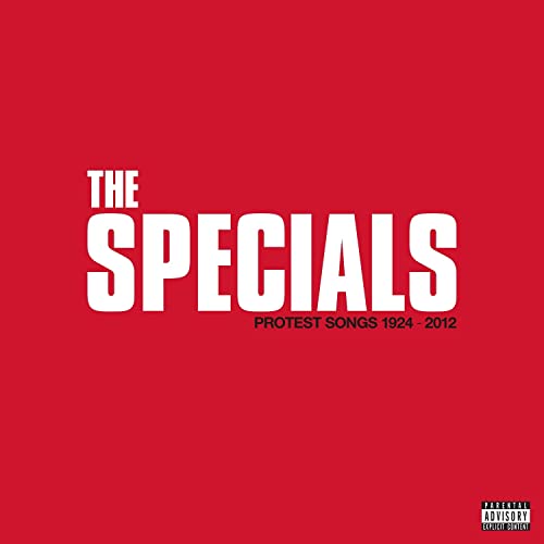Red album cover with white text: "The Specials - Protest Songs 1924-2012".