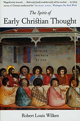 Book cover: “The Spirit of Early Christian Thought” with Last Supper imagery.