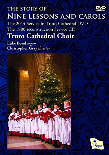 DVD cover for "The Story of Nine Lessons and Carols" featuring a choir.