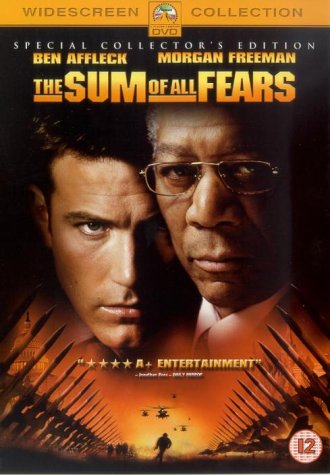 DVD cover for "The Sum of All Fears" featuring Ben Affleck and Morgan Freeman.