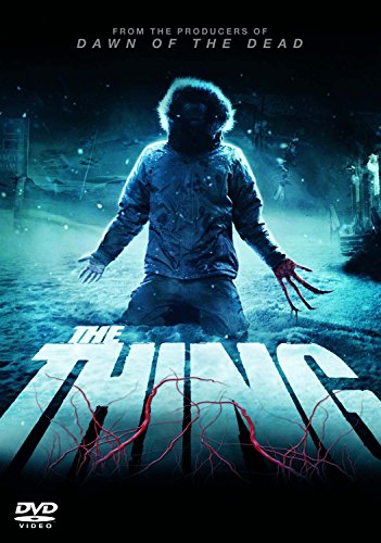 DVD cover for "The Thing" featuring a monstrous figure in snow.