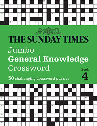Cover of The Sunday Times Jumbo General Knowledge Crossword Book 4 with crossword grid.
