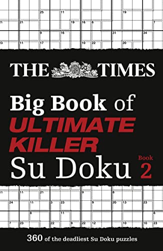 Book cover with Su Doku grid and red text: "Big Book of Ultimate Killer Su Doku.