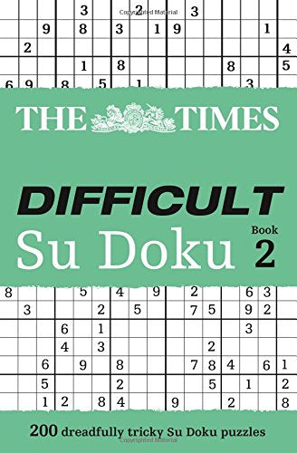 Su Doku puzzle book cover, green background, white text, partially filled grid.