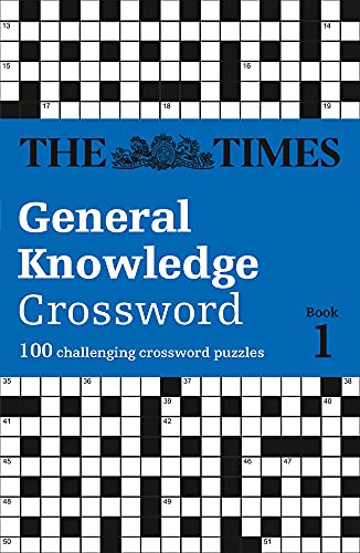 Blue cover with "The Times General Knowledge Crossword Book 1" and crossword grids.