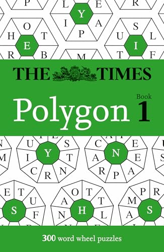 Green book cover with hexagonal letter grid and “The Times Polygon Book 1”.