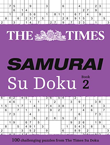 Purple book cover with Su Doku grids and bold "Samurai Su Doku 2" text.