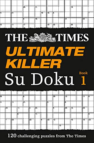 Book cover featuring a black background with orange text and Su Doku grids.
