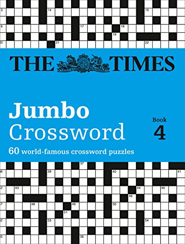 Blue cover with "Jumbo Crossword Book 4" and partial crossword grids.