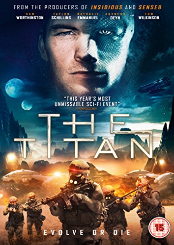 DVD cover for “The Titan” featuring a man’s face and soldiers.