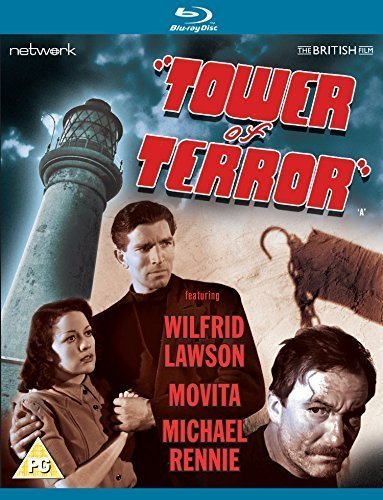 Blu-ray cover for "Tower of Terror" featuring a lighthouse and film cast.