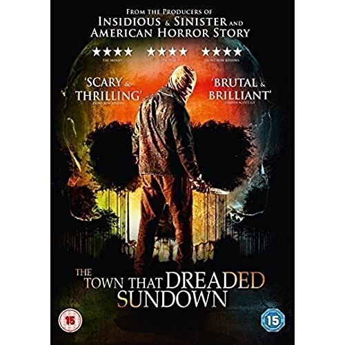 DVD cover for horror film "The Town That Dreaded Sundown," figure with mask.