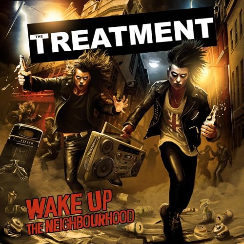 CD cover for "The Treatment - Wake Up The Neighborhood" featuring punk figures.