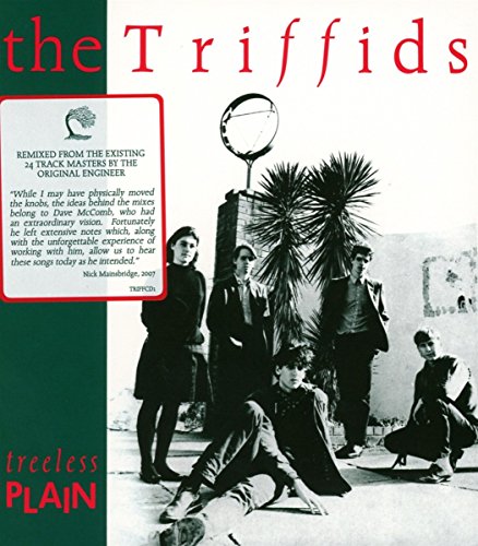 CD cover for The Triffids’ “Treeless Plain” featuring a band portrait.