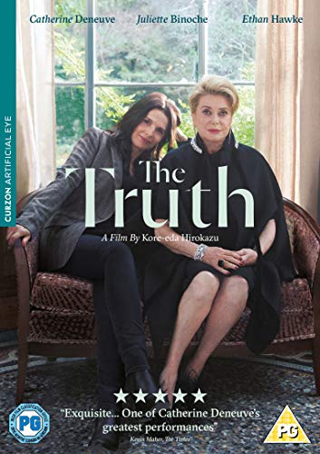 DVD cover for The Truth featuring Juliette Binoche and Catherine Deneuve sitting on a sofa.