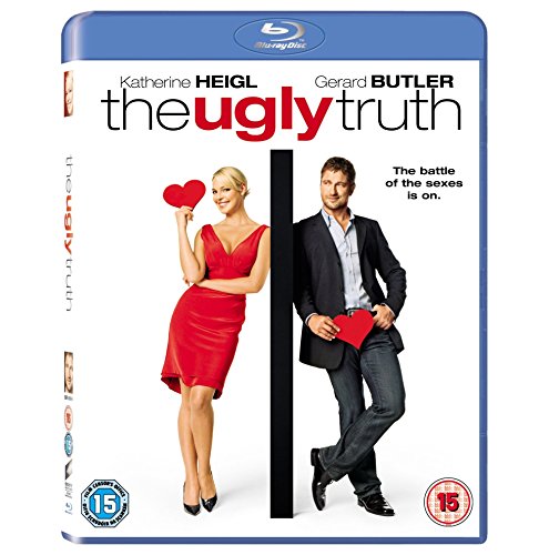 The Ugly Truth" Blu-ray case featuring Katherine Heigl and Gerard Butler.