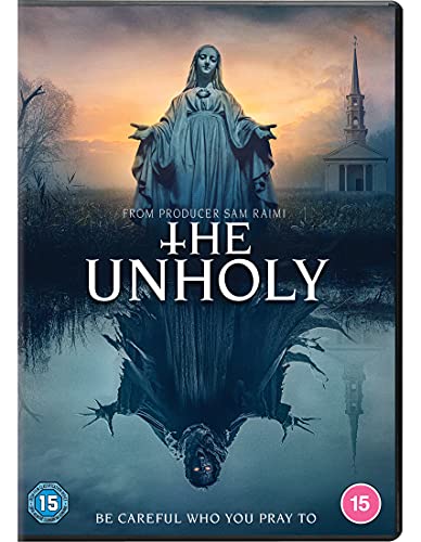 DVD cover art featuring a statue of Mary with a demonic reflection below.