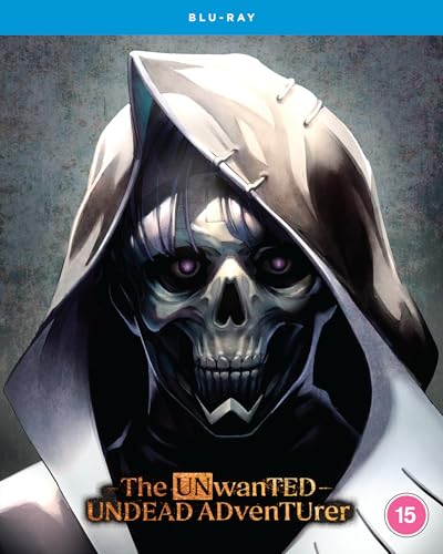 Blu-ray cover featuring a hooded skeleton with glowing purple eyes.