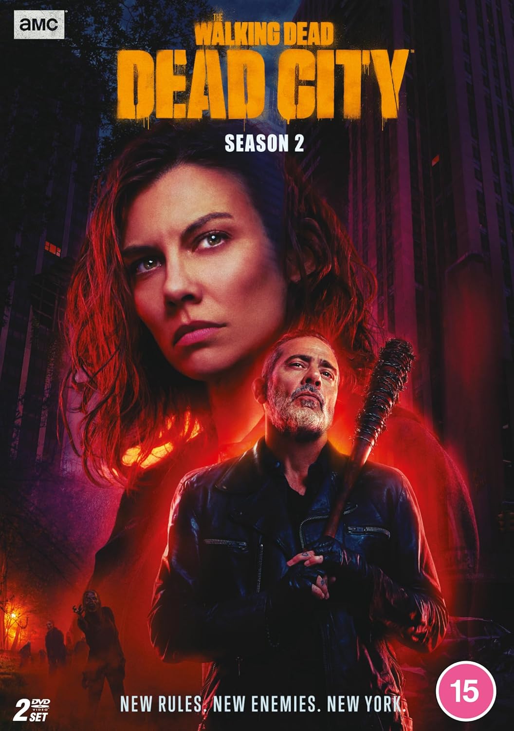 DVD cover for "The Walking Dead: Dead City" Season 2 featuring two characters.