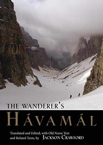 Book cover showing two hikers in a snowy mountain valley under a cloudy sky.