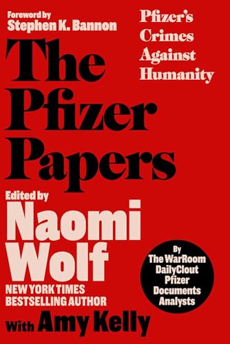 Book cover: "The Pfizer Papers," red background, bold white text.