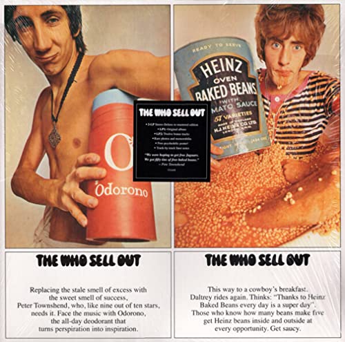 The Who Sell Out vinyl album cover featuring band members and Heinz beans.