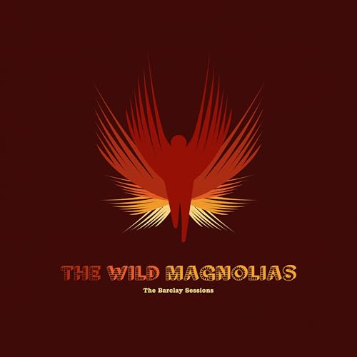 Red album cover for The Wild Magnolias with a stylized bird-like figure.