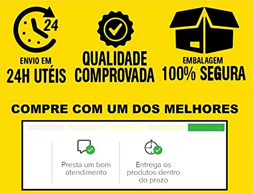 Yellow graphic with icons for fast shipping, quality, and secure packaging.