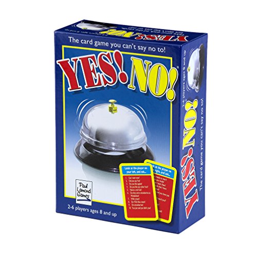 Box for "The Yes! No! Game" featuring a bell and red cards.