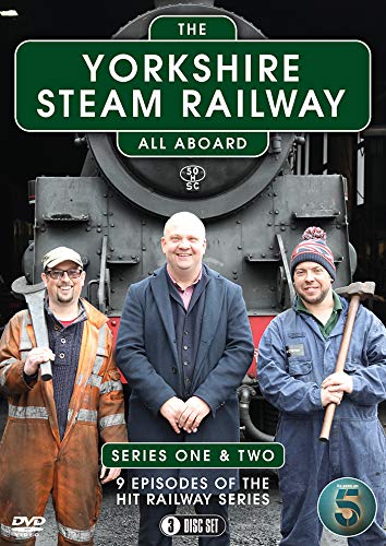 DVD cover featuring a steam train and three men in workwear.