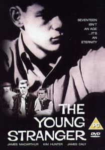DVD cover for "The Young Stranger" featuring three young men’s faces.