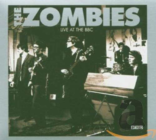 The Zombies band photo on a CD cover, black and white, performing.