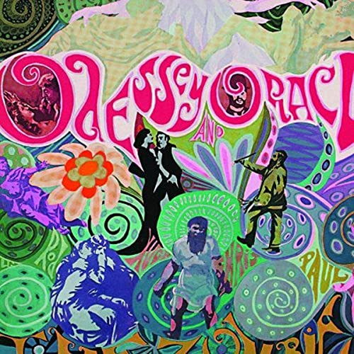 Psychedelic album cover for The Zombies’ “Odessey and Oracle” in vibrant colors.