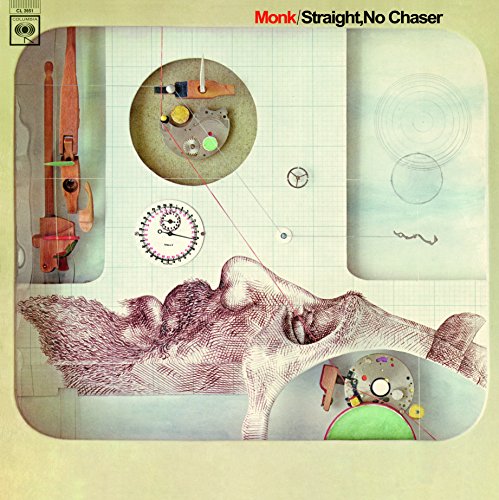 Thelonious Monk’s “Straight No Chaser” vinyl album cover, abstract art.