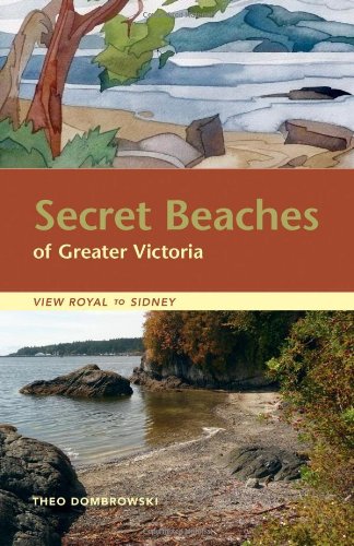 Book cover depicting a coastal scene and titled "Secret Beaches of Greater Victoria".